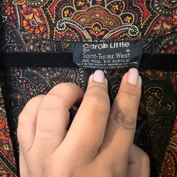 Vintage orange floral blazer - Picture 5 of 7